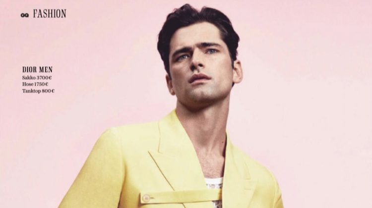 Sean O’Pry Makes a Colorful Tailored Statement for GQ Germany