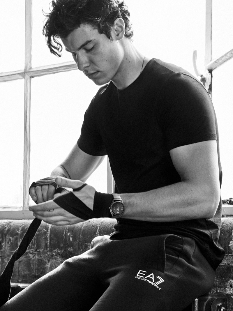 Shawn Mendes stars in Emporio Armani's spring-summer 2019 watches campaign.