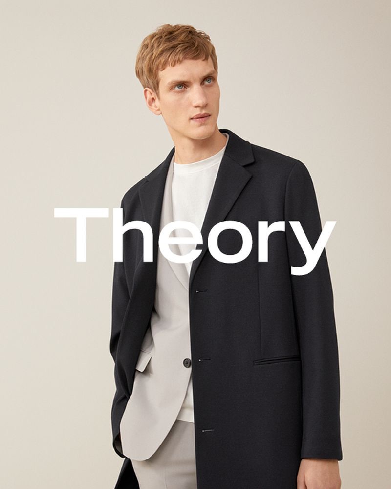 Paul Boche fronts Theory's spring-summer 2019 men's campaign.