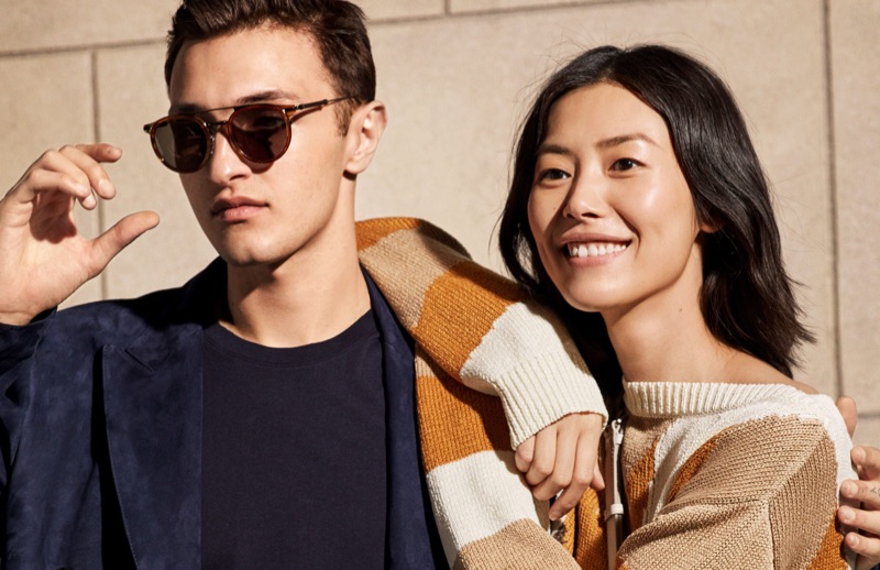 Models Anwar Hadid and Liu Wen come together "Backstage" for Tod's spring-summer 2019 campaign.