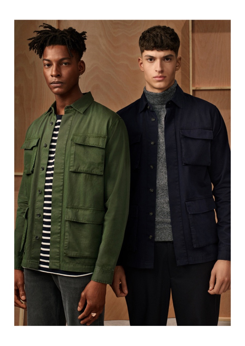 Models Ty Ogunkoya and Azim Osmani front Topman's spring 2019 campaign.