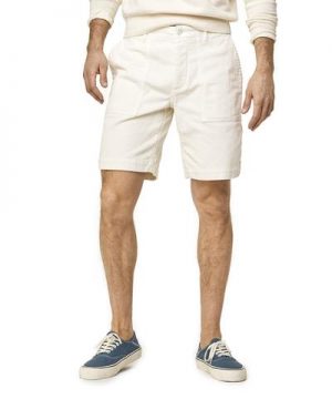 9" Stretch Italian Corduroy Camp Short in Off White 9" Stretch Italian Corduroy Camp Short in Off White