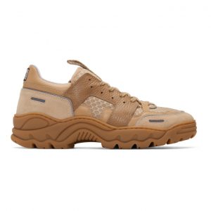 AMI Alexandre Mattiussi Beige Running Lucky 9 Sneakers AMI Alexandre Mattiussi Beige Running Lucky 9 Sneakers