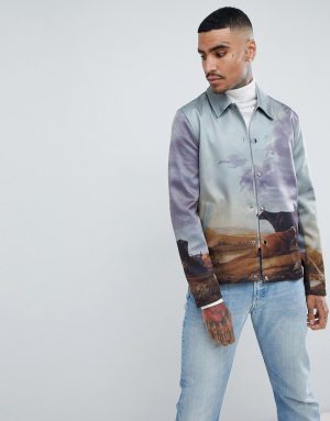 ASOS DESIGN coach jacket in western print - Multi ASOS DESIGN coach jacket in western print - Multi