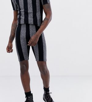 ASOS DESIGN x LaQuan Smith glitter stripe shorts - Multi ASOS DESIGN x LaQuan Smith glitter stripe shorts - Multi