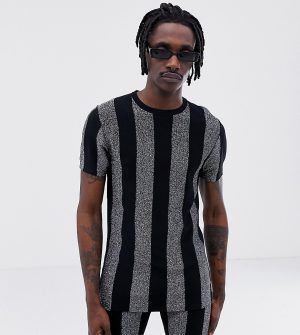 ASOS DESIGN x LaQuan Smith skinny fit glitter stripe t-shirt - Multi ASOS DESIGN x LaQuan Smith skinny fit glitter stripe t-shirt - Multi
