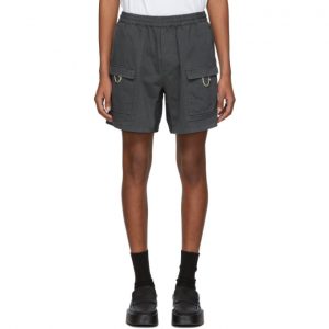 Acne Studios Grey Rosso Shorts Acne Studios Grey Rosso Shorts