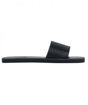 Ancient Greek Sandals Phevos Leather Beach Slide in Black Ancient Greek Sandals Phevos Leather Beach Slide in Black