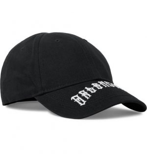 Balenciaga - Logo-Embroidered Cotton-Twill Baseball Cap - Men - Black Balenciaga - Logo-Embroidered Cotton-Twill Baseball Cap - Men - Black