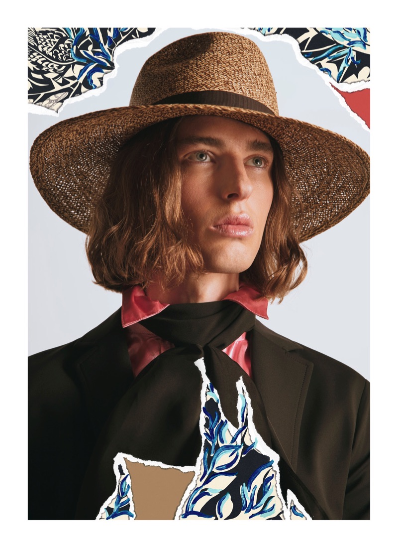 Samuel Stratton stars in Borsalino's spring-summer 2019 campaign.