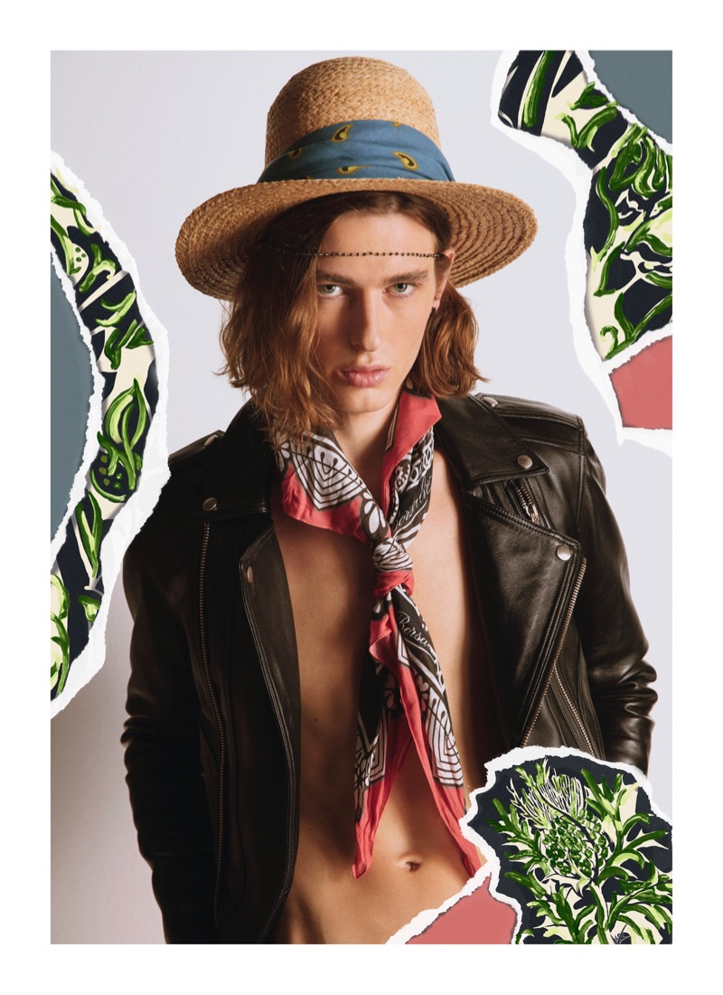 Model Samuel Stratton fronts Borsalino's spring-summer 2019 campaign.