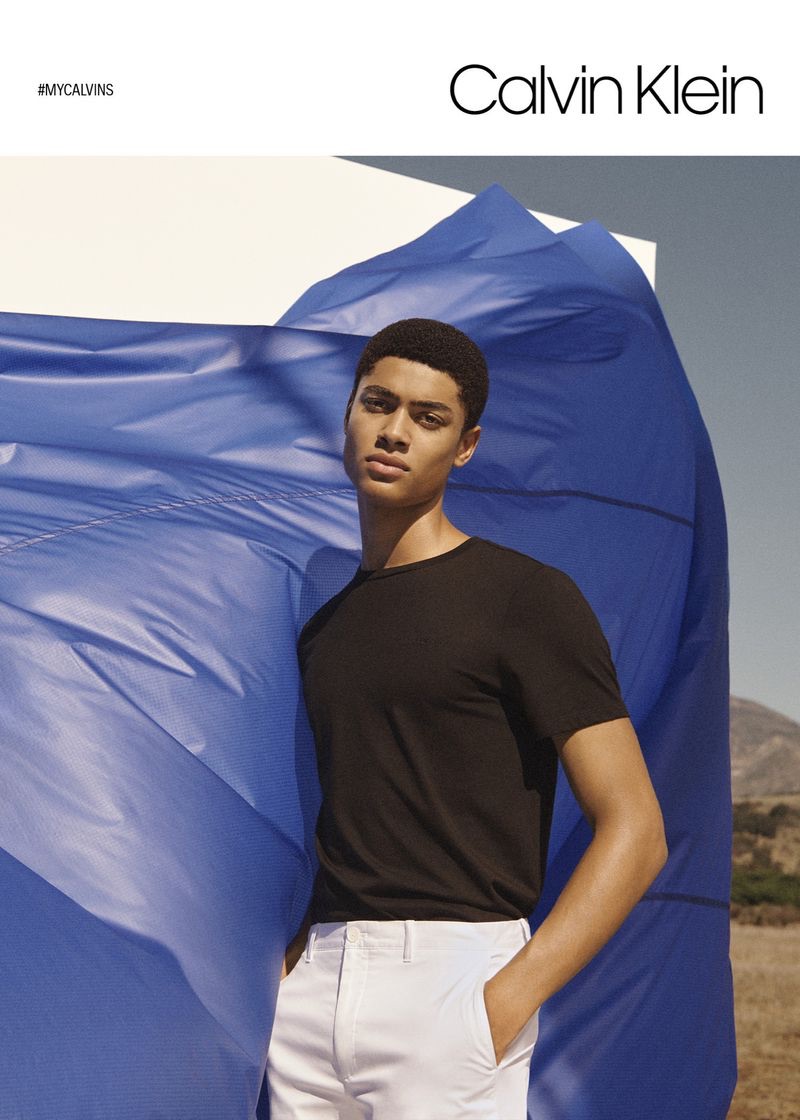 Désiré Mia stars in Calvin Klein's spring-summer 2019 collection campaign.