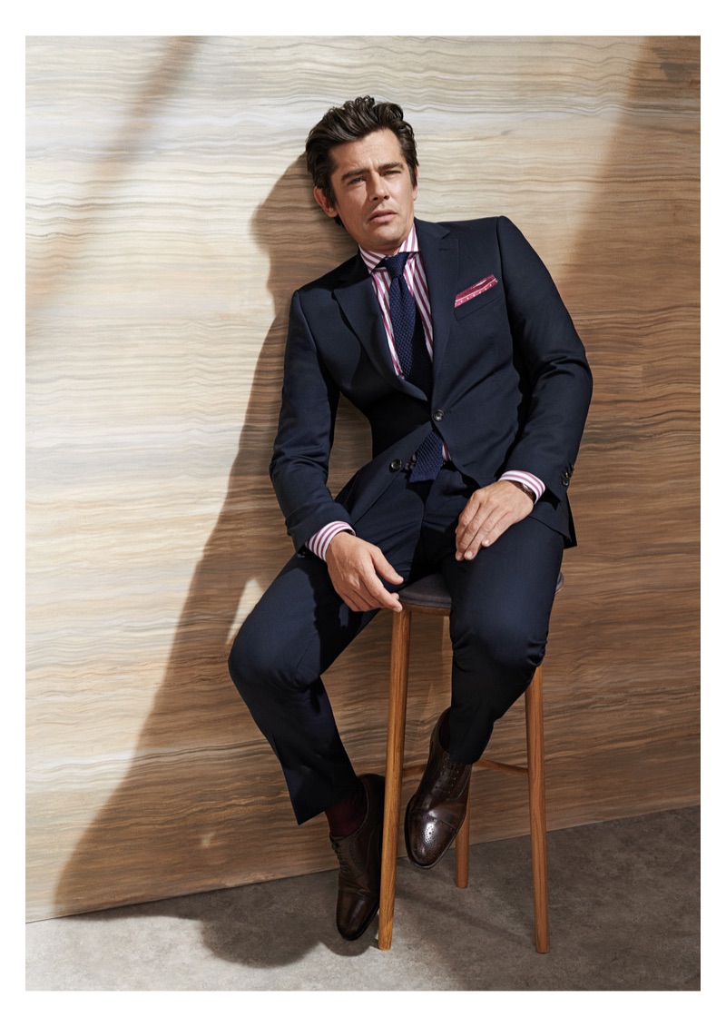 Going sartorial, Werner Schreyer wears Carl Gross.