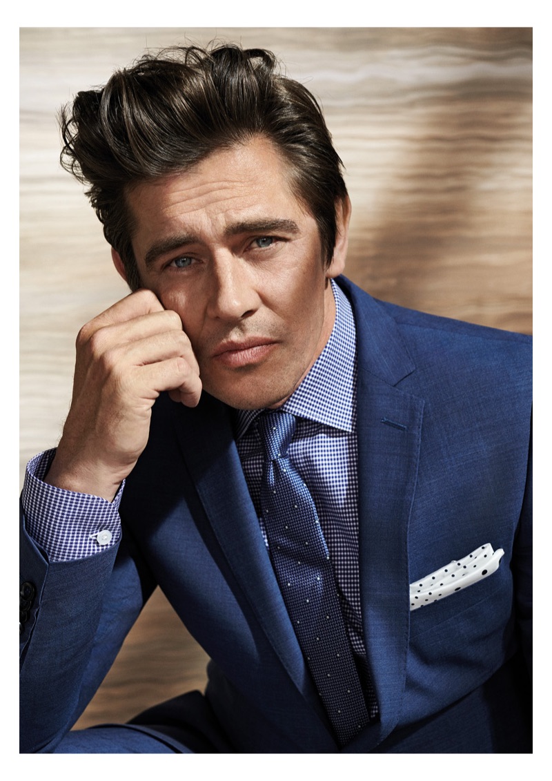Werner Schreyer is the face of Carl Gross' spring-summer 2019 collection.