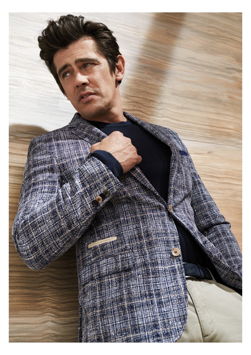 Top model Werner Schreyer fronts Carl Gross' spring-summer 2019 outing.