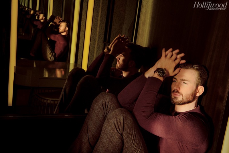 Avengers star Chris Evans appears in a feature for The Hollywood Reporter.