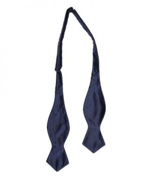 Drake's Navy Satin Batwing Bowtie Drake's Navy Satin Batwing Bowtie