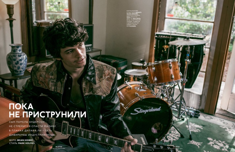 Dylan Jagger Lee Embraces Rock-Inspired Fashions for GQ Style Russia