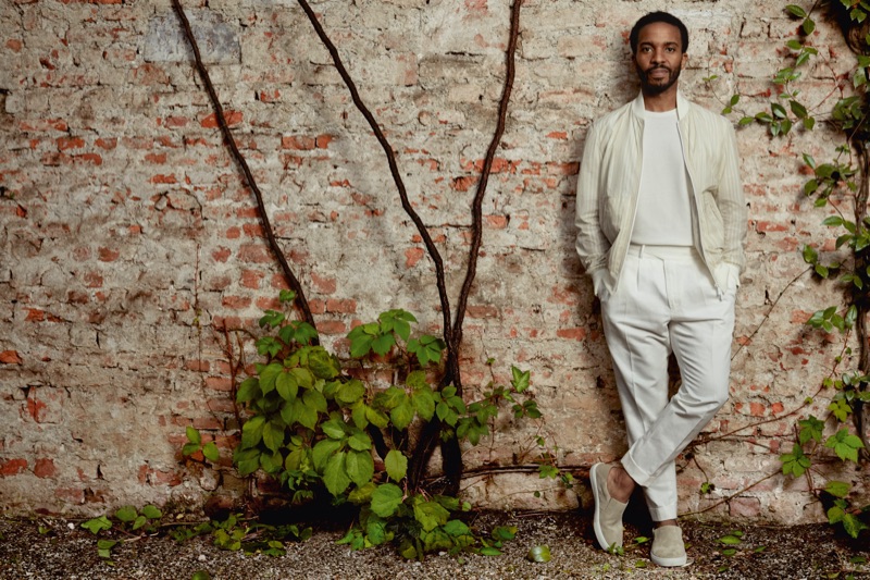 Ermenegildo Zegna enlists André Holland to star in its spring-summer 2019 campaign.