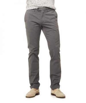 Extra Slim Fit Tab Front Stretch Chino in Charcoal Extra Slim Fit Tab Front Stretch Chino in Charcoal