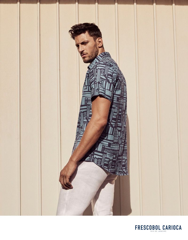 Front and center, Kevin Sampaio stars in Frescobol Carioca's spring-summer 2019 campaign.