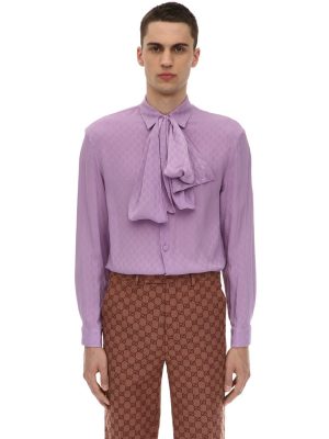 Gg Silk Crepe Shirt W/scarf Gg Silk Crepe Shirt W/scarf