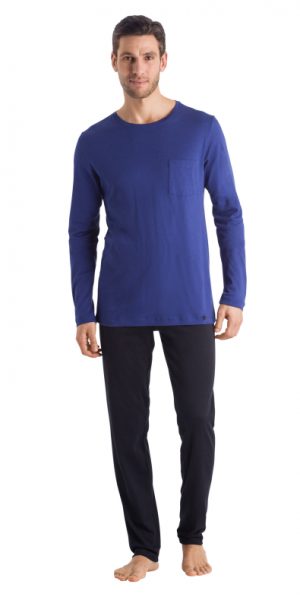 HANRO (75437) Night & Day L/SLV Pajama - Brilliant Blue S HANRO (75437) Night & Day L/SLV Pajama - Brilliant Blue S