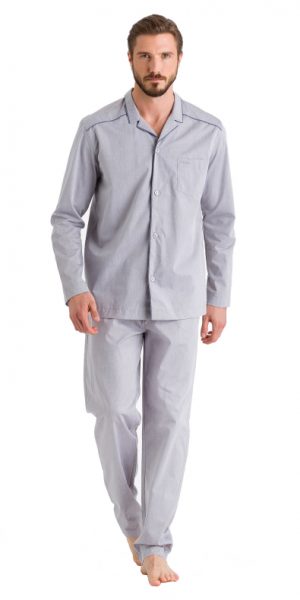 HANRO (75674) Sky Long Sleeve Pajama - Minimal Structure XXL HANRO (75674) Sky Long Sleeve Pajama - Minimal Structure XXL