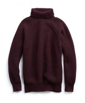 Inis Meain Boatbuilder Turtleneck in Burgundy Inis Meain Boatbuilder Turtleneck in Burgundy