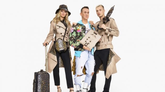 Jeremy Scott Collaborates with London Fog for Bold New Capsule Cayley King and Denek K join Jeremy Scott to promote the designer's London Fog collaboration.