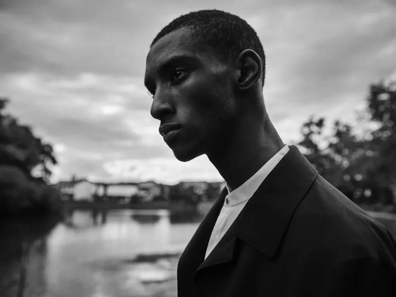 Myles Dominique fronts Jil Sander's spring-summer 2019 campaign.