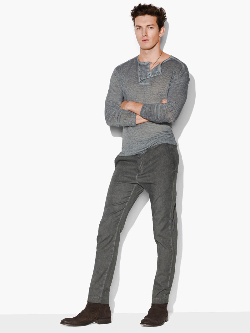 Embrace a relaxed look with The Heritage henley from the John Varvatos x Game of Thrones collection. » John Varvatos Partners with Game of Thrones for Collaboration Embrace a relaxed look with The Heritage henley from the John Varvatos x Game of Thrones collection.