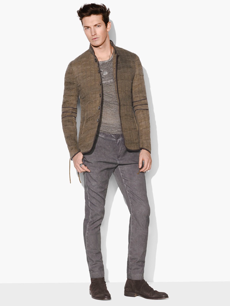 Channel Game of Thrones with The Casterly Rock Hemp Jacket from the John Varvatos x Game of Thrones collection. » John Varvatos Partners with Game of Thrones for Collaboration Channel Game of Thrones with The Casterly Rock Hemp Jacket from the John Varvatos x Game of Thrones collection.