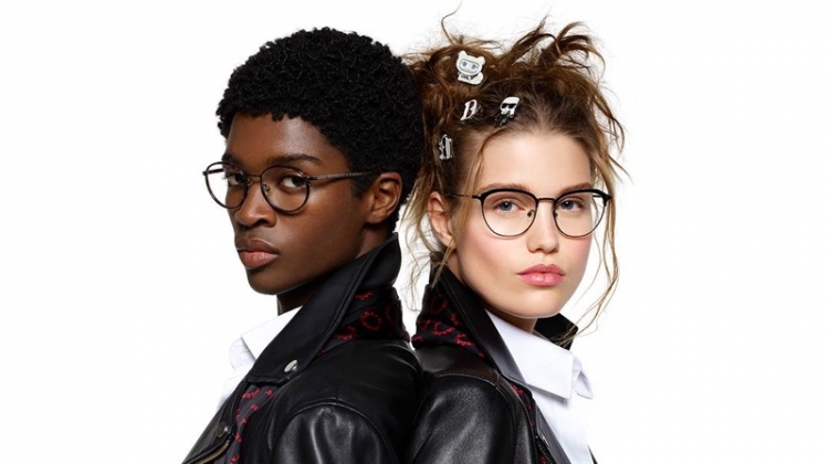 Alton Mason and Luna Bijl star in Karl Lagerfeld's spring-summer 2019 campaign.