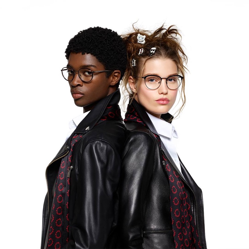 Alton Mason and Luna Bijl star in Karl Lagerfeld's spring-summer 2019 campaign.