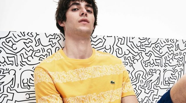 Lacoste Channels 80s Style with Keith Haring Collection Lacoste x Keith Haring Yellow Print Cotton T-Shirt