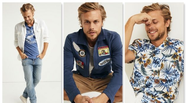 Christopher Mason Models Casual Spring Style from Lucky Brand Christopher Mason Models Casual Spring Style from Lucky Brand