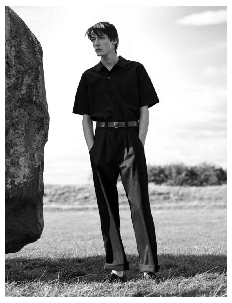 Nick Fortna stars in the MHL by Margaret Howell spring-summer 2019 campaign.