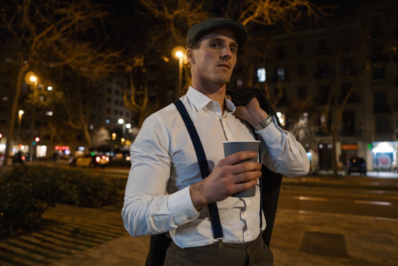Easily channel 1920s style with suspenders or a flat cap. 