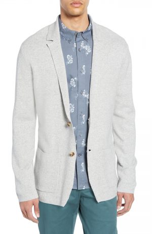 Men's Club Monaco Trim Fit Sweater Blazer, Size Small - Grey Men's Club Monaco Trim Fit Sweater Blazer, Size Small - Grey