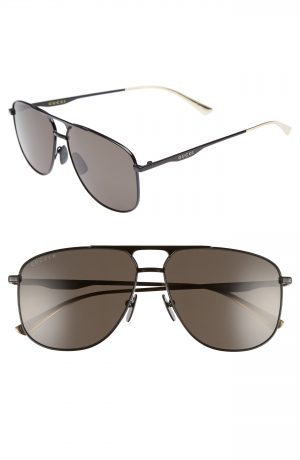 Men's Gucci 80S Monocolor 60Mm Polarized Aviator Sunglasses - Men's Gucci 80S Monocolor 60Mm Polarized Aviator Sunglasses -