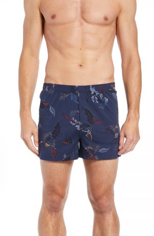 Men's Hanro Elias Cotton Boxers, Size Large - Green Men's Hanro Elias Cotton Boxers, Size Large - Green