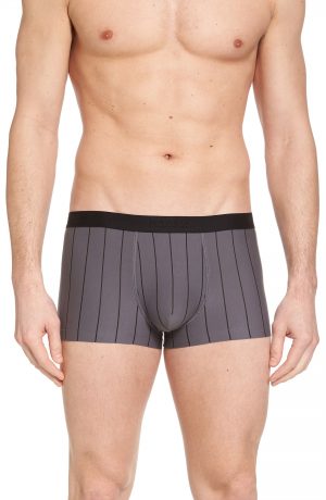 Men's Hanro Shadow Cotton Blend Trunks, Size Large - Black Men's Hanro Shadow Cotton Blend Trunks, Size Large - Black