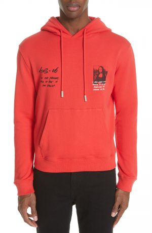 Men's Off-White Monnalisa Slim Fit Graphic Hoodie, Size Large - Red Men's Off-White Monnalisa Slim Fit Graphic Hoodie, Size Large - Red