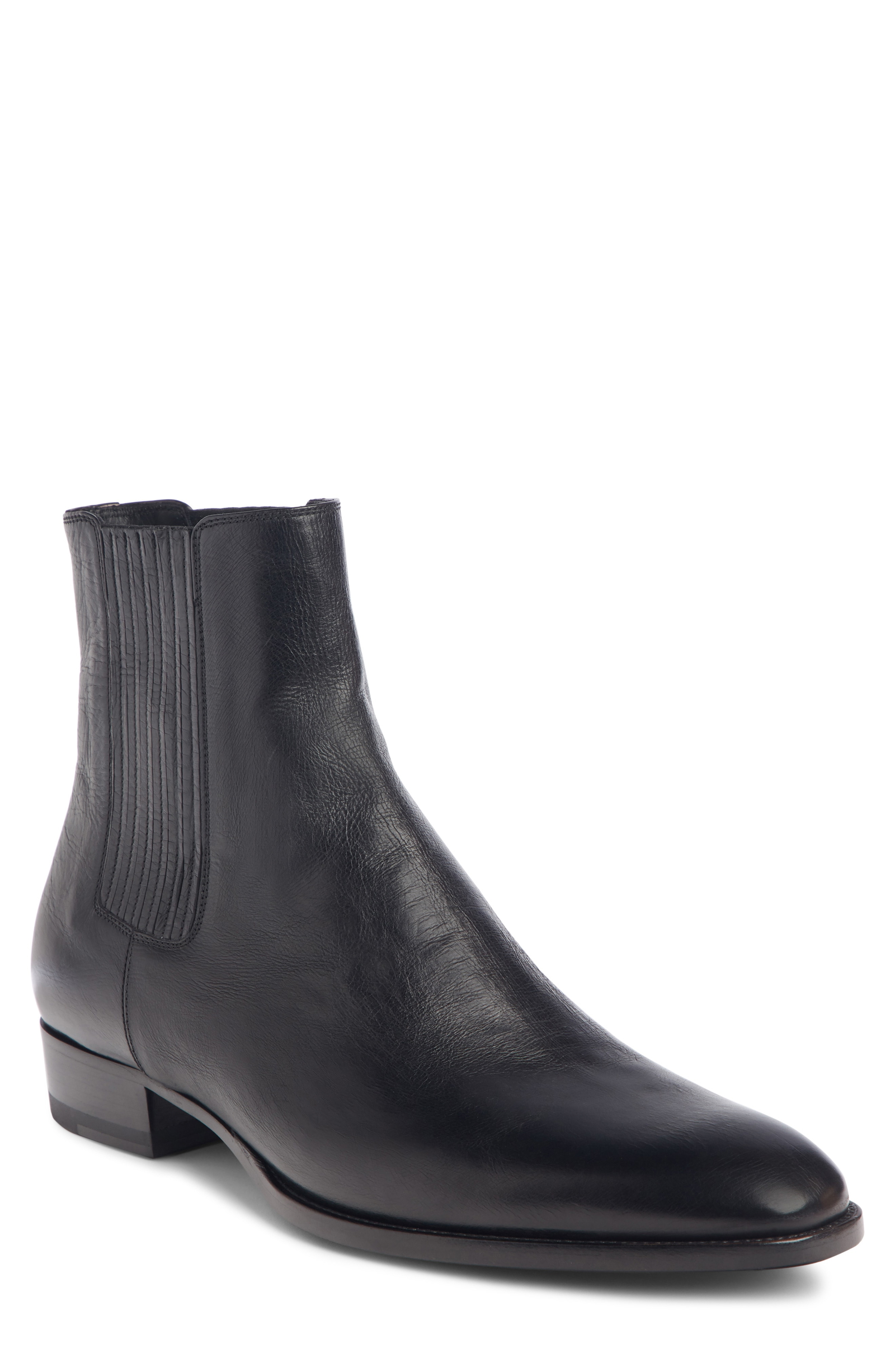 saint laurent black wyatt boots