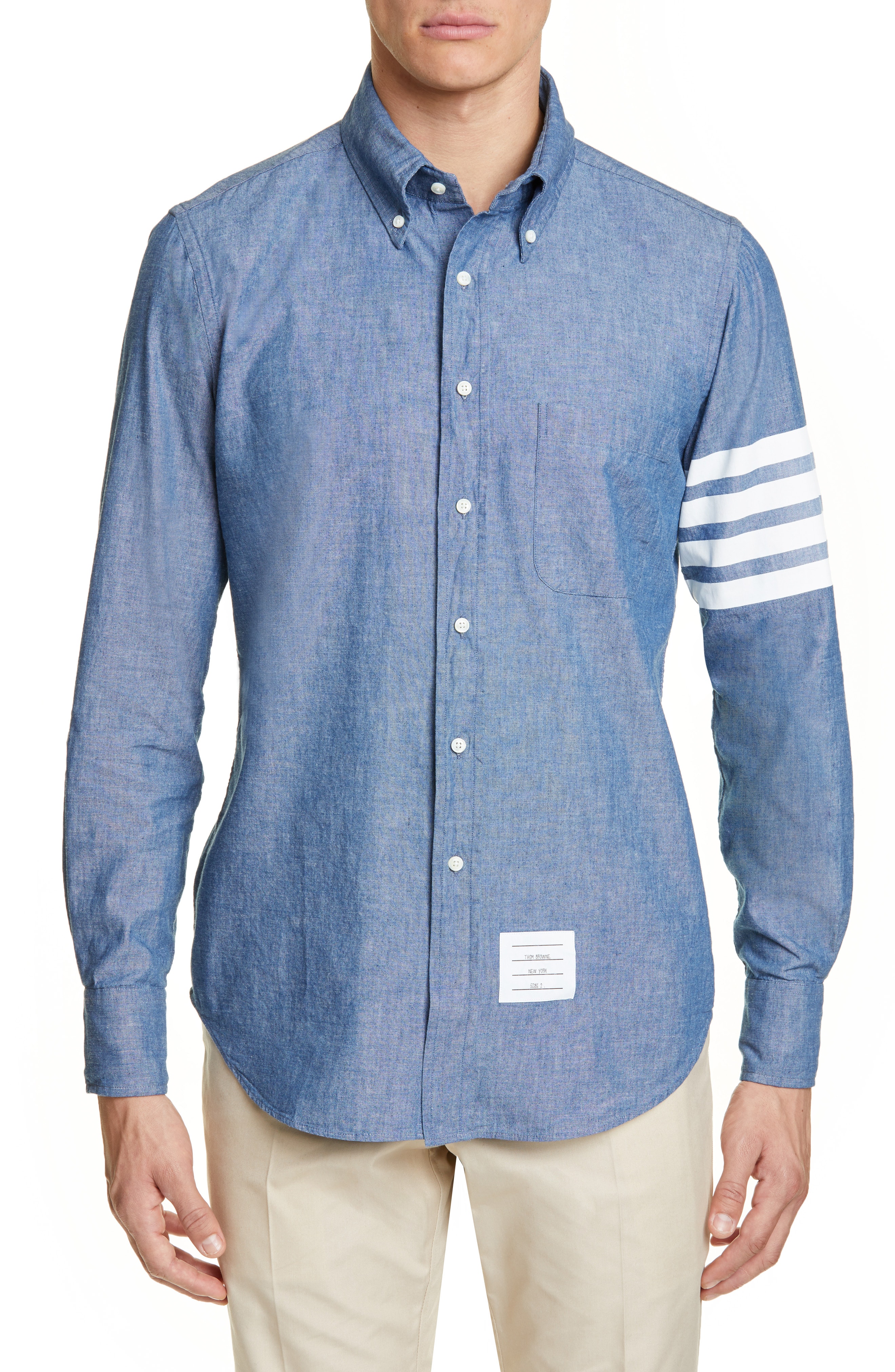 thom browne chambray shirt