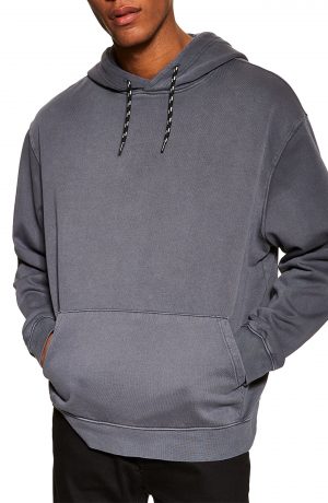 Men's Topman Oversize Hoodie, Size Large - Grey Men's Topman Oversize Hoodie, Size Large - Grey