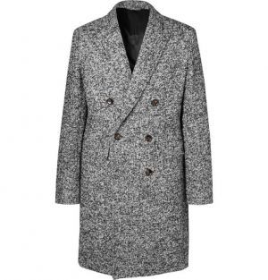 Mr P. - Double-Breasted Bouclé Overcoat - Men - Gray Mr P. - Double-Breasted Bouclé Overcoat - Men - Gray