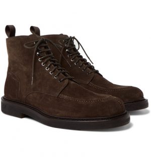 Mr P. - Jacques Shearling-Lined Suede Boots - Men - Brown Mr P. - Jacques Shearling-Lined Suede Boots - Men - Brown