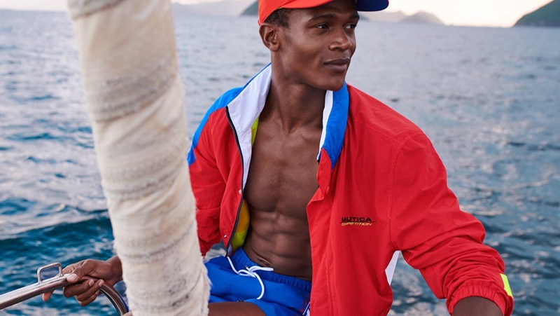 O'Shea Robertson appears in Nautica's spring-summer 2019 campaign.